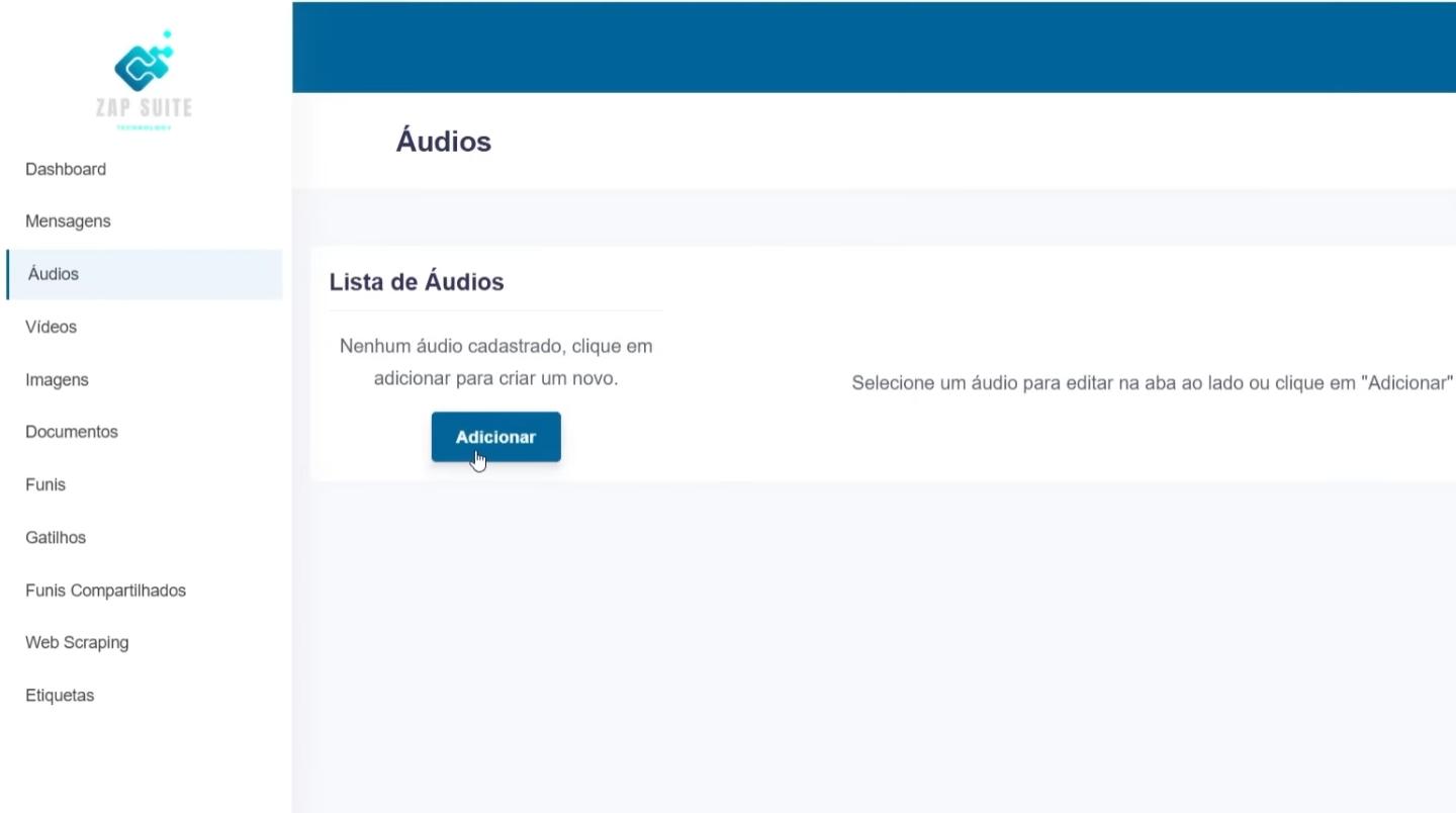 Dashboard da Zapsuite mostrando dados de vendas